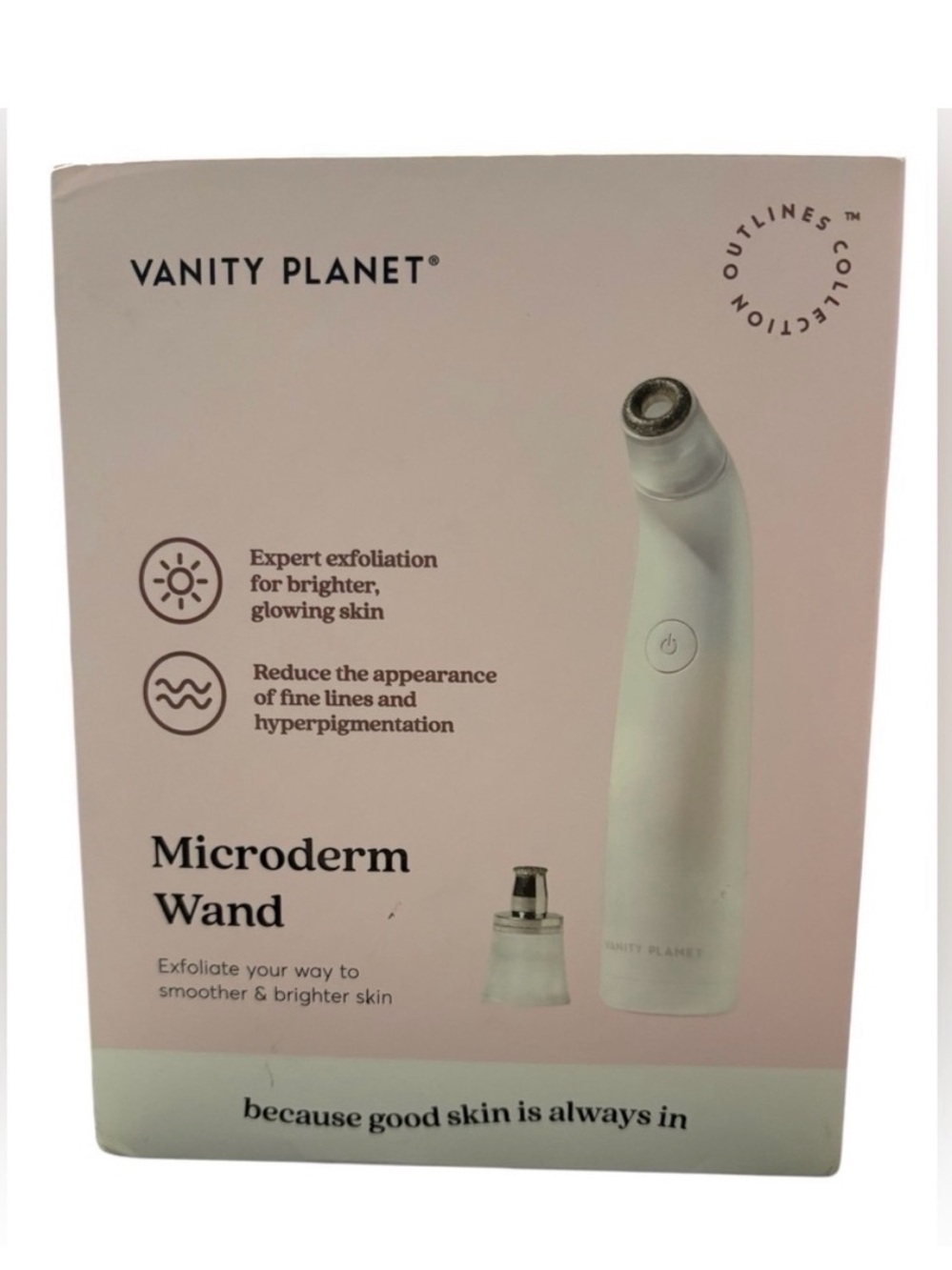 Vanity Planet Microderm Wand Diamond Microdermabrasion, 3 Speeds, White